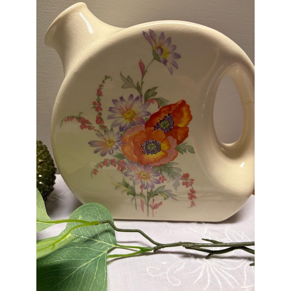 Vintage Universal Cambridge Canteen‎ Pitcher- MCM Round Ceramic Carafe